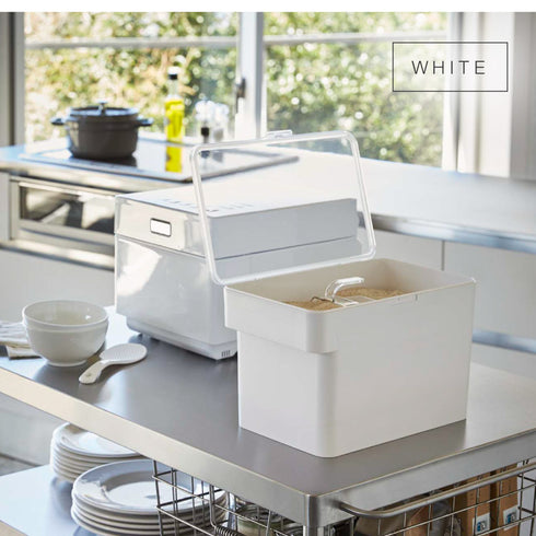 密閉 シンク下米びつ タワー 5kg 計量カップ付.|s7